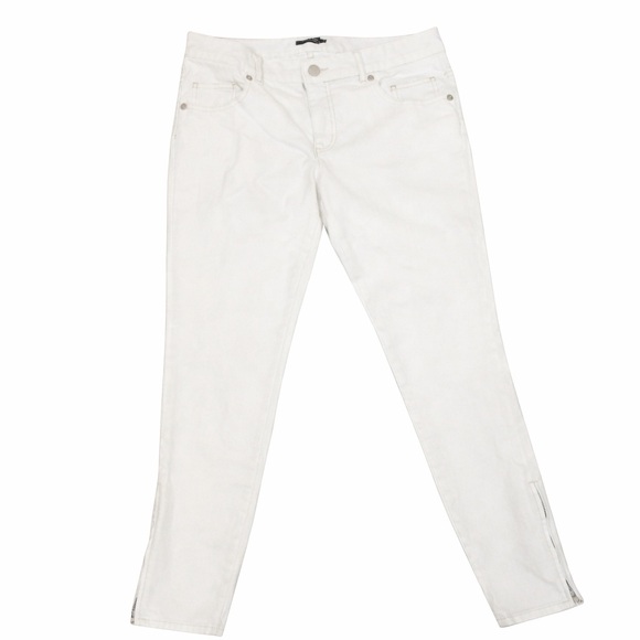 L.L. Bean Denim - 🤍 L.L. Bean White Skinny Straight Jeans 4 Ankle Zip Stretch 5-Pocket 🤍